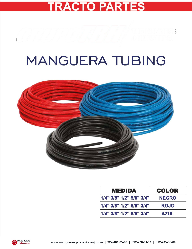 Manguera tubing